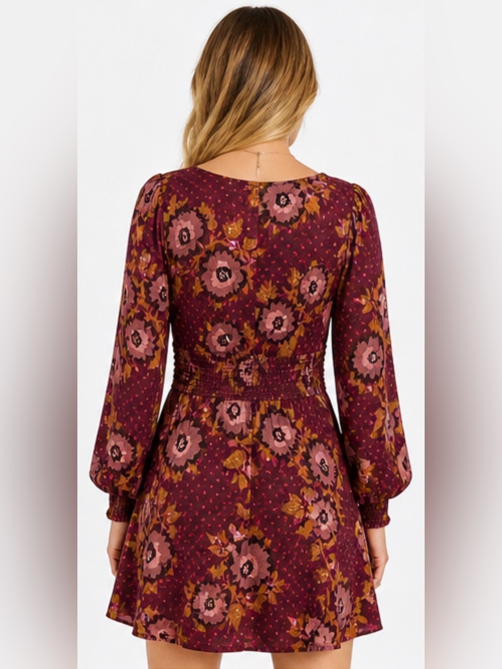 Free People Morning Light Floral Mini Dress Purple Size 4 NWT - Picture 2 of 12